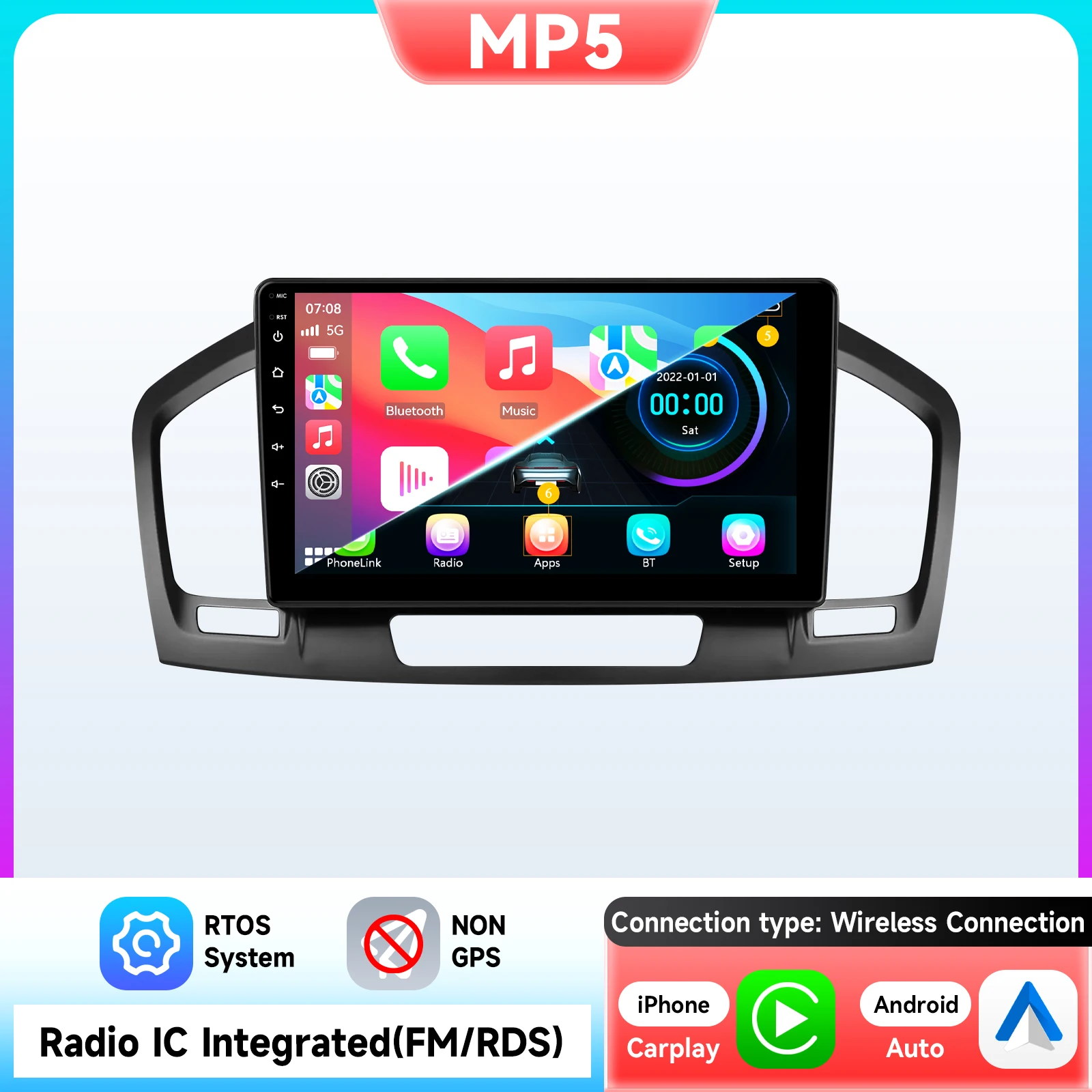 Android autoradio voor Opel Insignia Buick Regal 2014 - 2017 multimediaspeler draadloze Carplay 4G QLED intelligent scherm