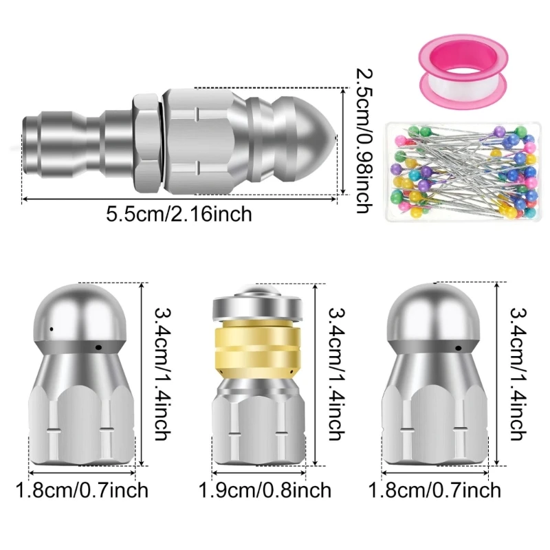 

Ergonomic High Pressure Jet Nozzle 5000PSI for Garden Hose & Motorcycle Use