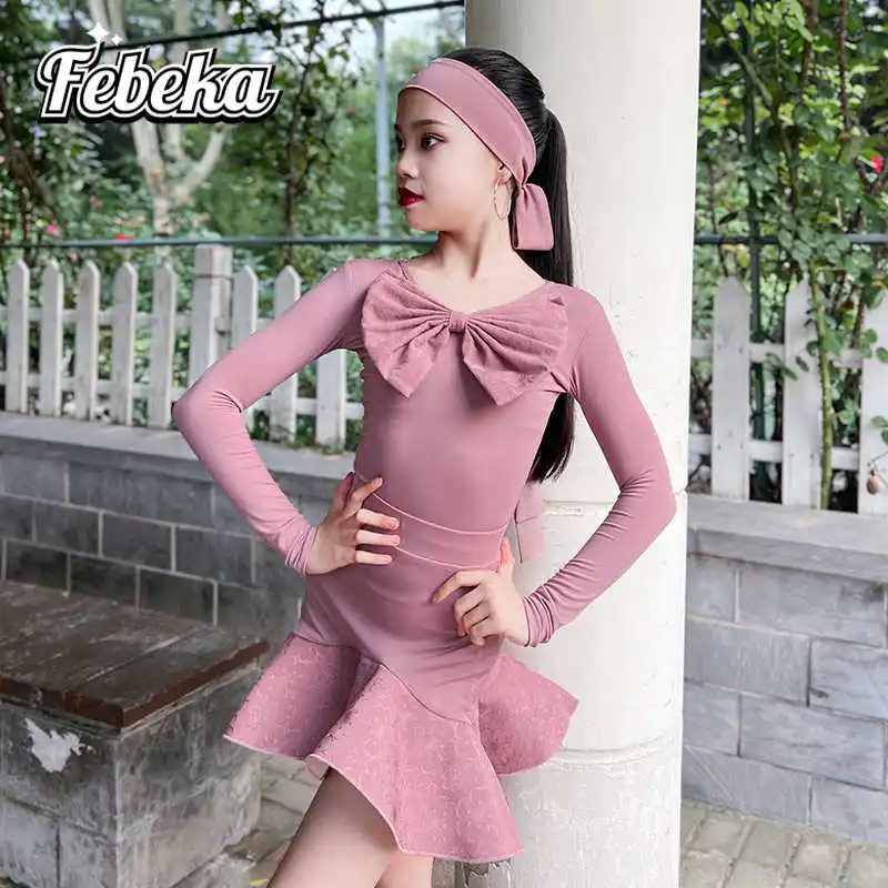 Latin dance costume high-end feeling 2024 autumn and winter new style temperament girls' dance practice costume performance cost