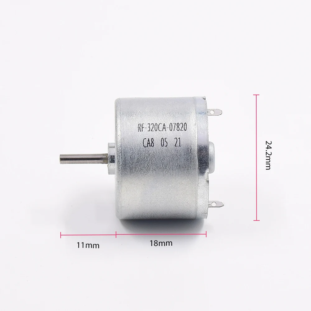 Micro 24mm Round RF-320CA-07820 DC 12V-24V 15V 18V 6750RPM Mini Electric Motor for Sweeper Robot Home Appliance