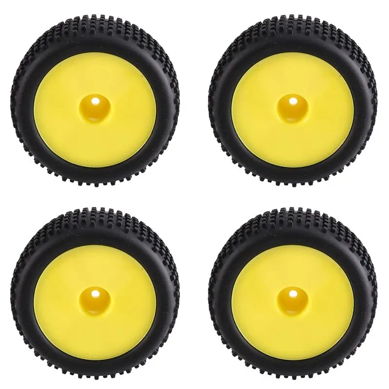 Best-Wear-Resistant RC Off-Road Buggy Car Wheel Tires 4PCS 1/10 Scale For Tamiya Xray Xb2 Serpent Srx2 Tekno