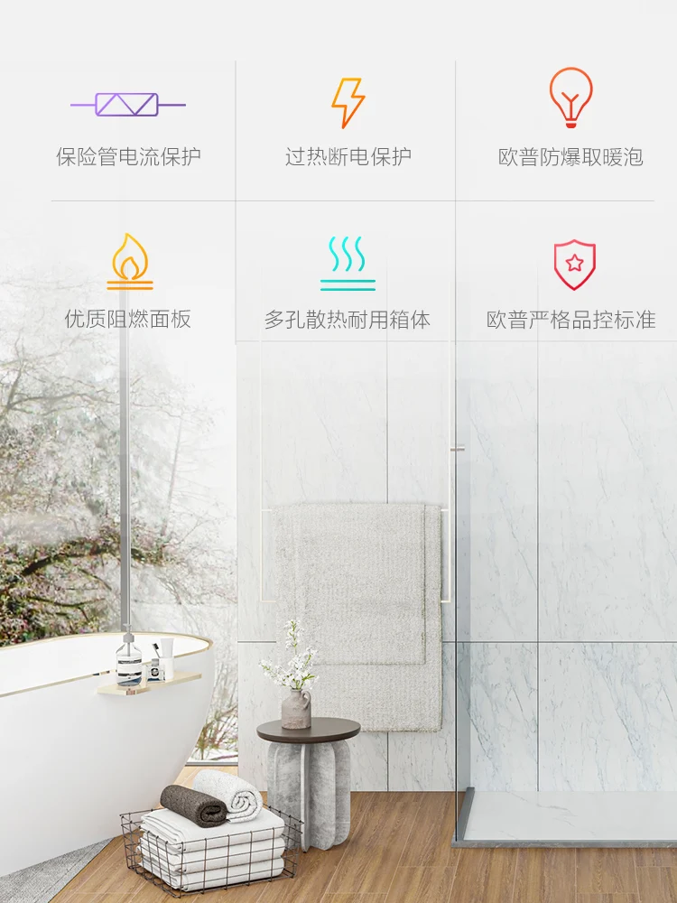 OPPLE Convection เครื่องทำความร้อนสำหรับ Home ผลิตภัณฑ์ติดผนังแสง Bath Bar Light เครื่องทำความร้อน Air ห้องน้ำฤดูหนาว