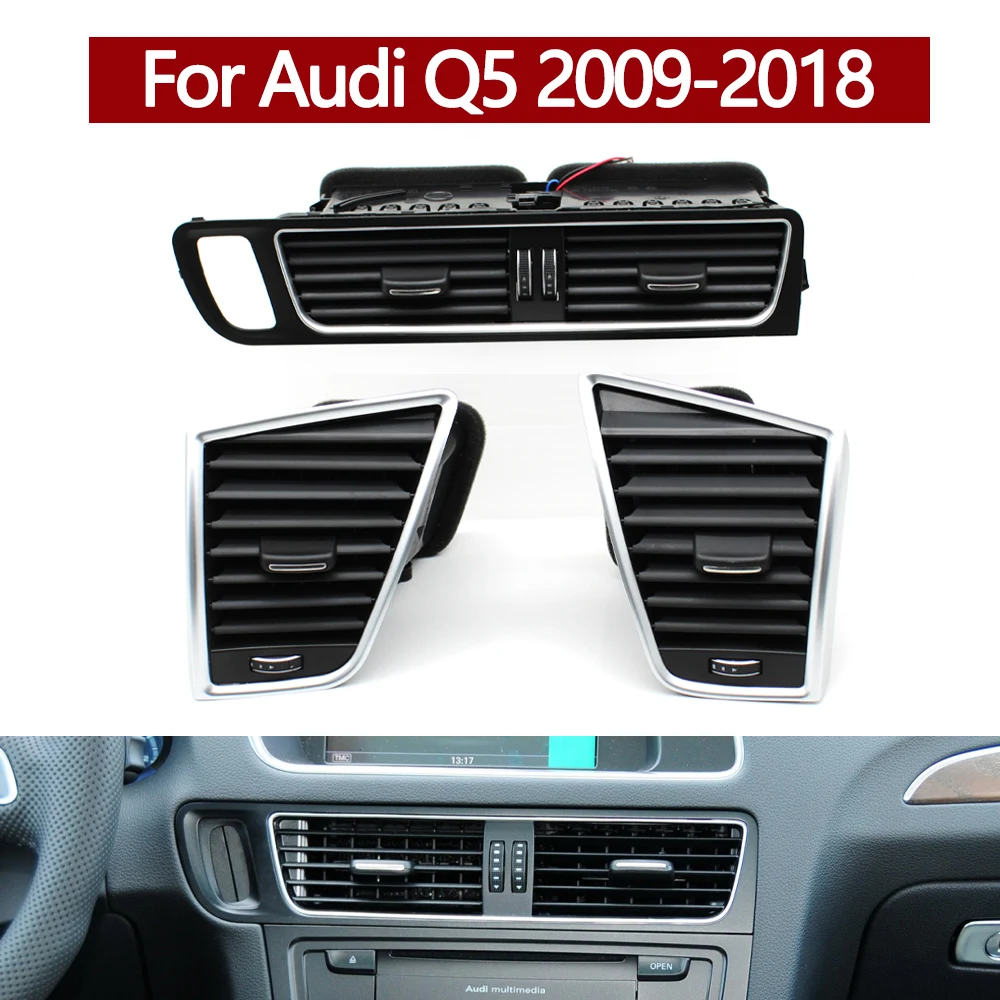 Salida de aire acondicionado delantera LHD, montaje de ventilación para Audi Q5, 2009, 2010, 2011, 2012, 2013, 2014, 2015, 2016, 2017, 2018