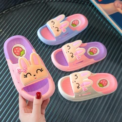 Children's slippers summer women's cute home decor parent-child male dinosaur princess indoor bathroom anti slip soft sole