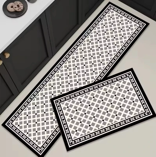 

Custom Link Kitchen Floor Mat Long Rug Waterproof Pvc Carpet Non-slip Leather Oil-proof Foot Mats Home Decoration