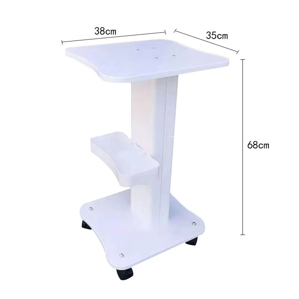 Multifunction Salon Trolley Aluminum Stand for Beauty Equipment Hair Salon Use Pedestal Rolling Cart ABS Wheel Storage Cart