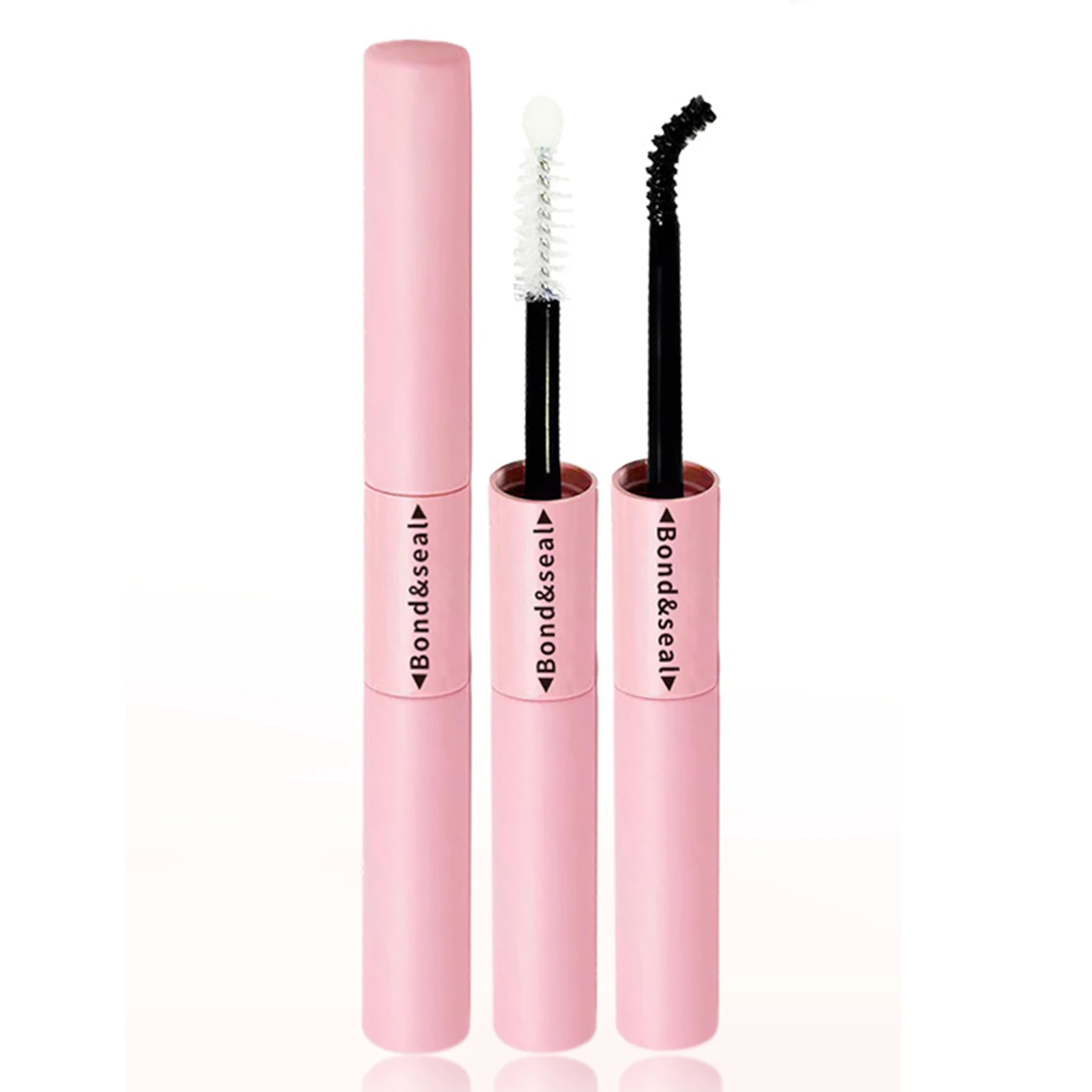 Double-head False Eyelash Black Glue Long-lasting Styling & Non Irritating Glue with Transparent Sealer for Makeup Accessories