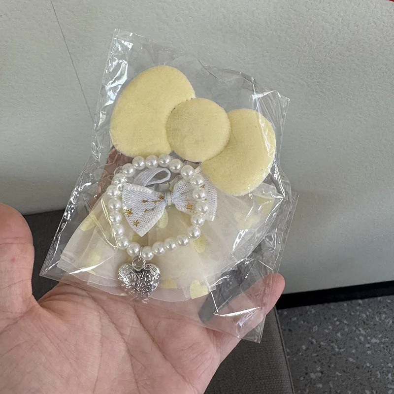 15/17cm labubu ídolo boneca bonito sentado festa tweed tule saia conjunto para gen1 2 3 labubu acessórios de roupas