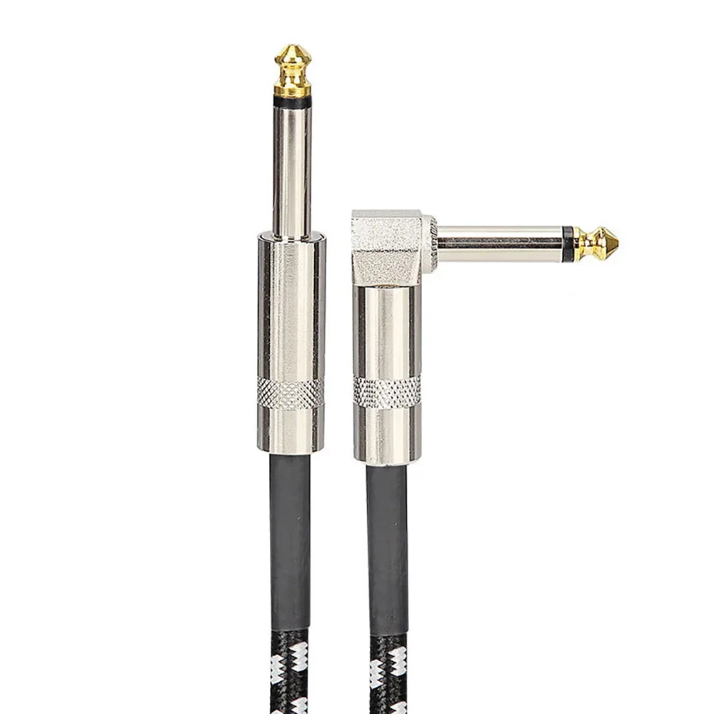 6.35mm 오디오 케이블 TRS 1/4 인치 6.5mm 오디오 케이블 일렉트릭 기타베이스 1.5m 3m 금도금 차폐 저소음 잭 케이블