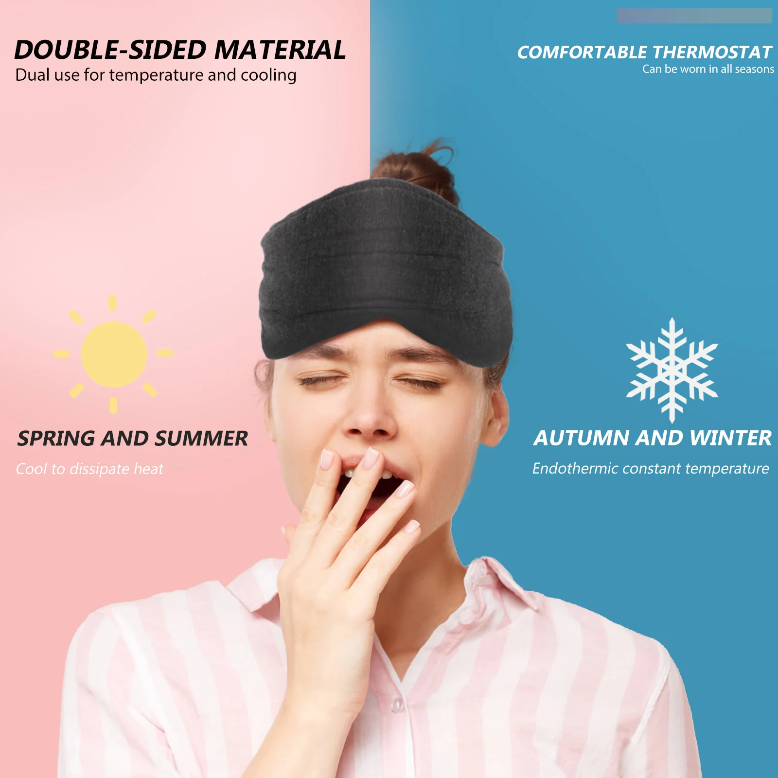 

Eye Shade Home Cover Multifunctional Mask Sleeping Blindfold Nap Modal Cotton Comfortable Durable Design Useful