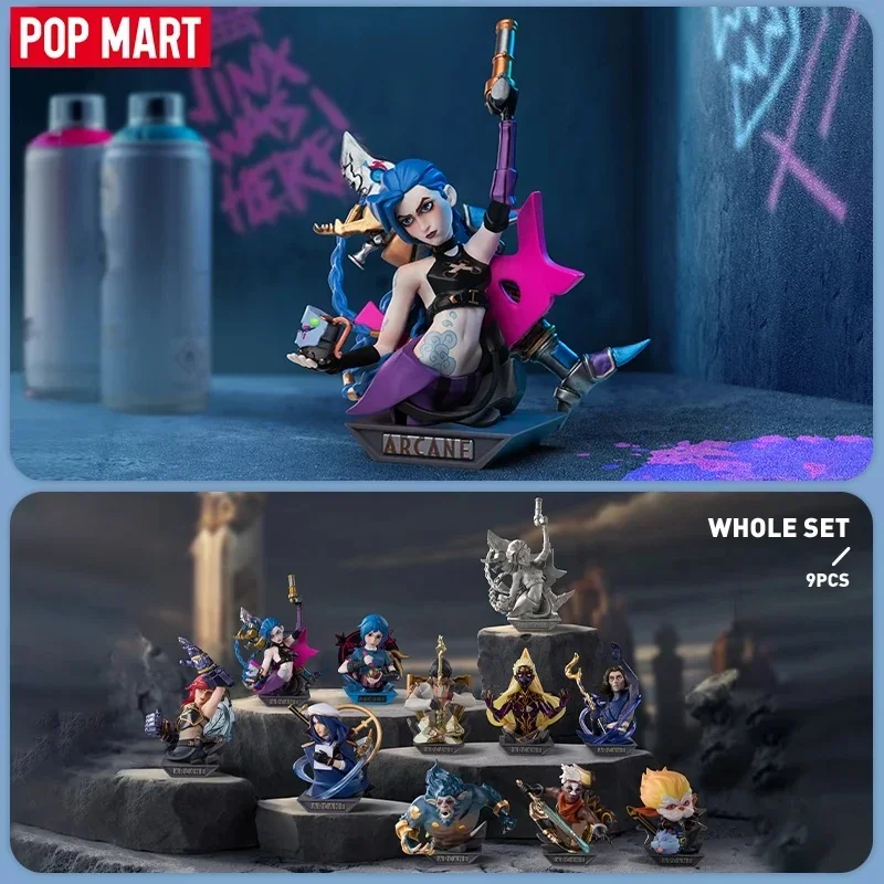 

POP MART LEAGUE OF LEGENDS ARCANE Series Blind Box Mystery Box Kawaii Ornaments Figurines Home Decor Desktop Model Dolls Gilrs