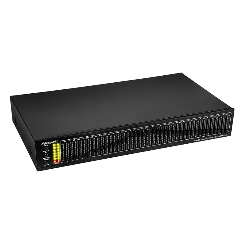 

Dual 20 Segment Stereo Equalizer Amplifier Preamp EQ Tone Treble Midrange Bass 40-Band Equalizer Built-In Bluetooth EQ-799