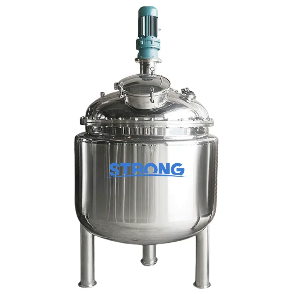 Stainless Steel Mixer Vacuum Homogenizer Paste Blending Machine Mixing Tank Stirring Cream Making Machines Electric Heating Tank