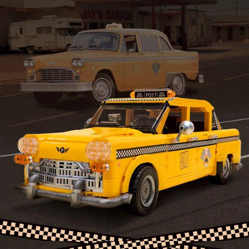 Creativo Esperto MOC Pantasy 85017 New York Taxi Modello di Auto 1800PCS Building Blocks Mattoni Puzzle Giocattoli per I Bambini Bambini Ragazzi Regalo