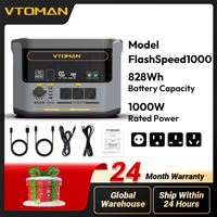 VTOMAN Flashspeed1000 Portable Power Station 828Wh 1000W(Peak 2000W)Lifepo4 Battery Supply For Outdoor Camping