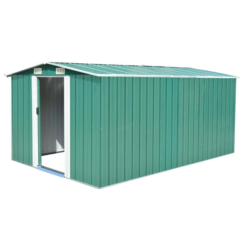 Garden shelter 257x392x181 cm metal outdoor garden VertAbri with metal floor frame, outdoor shelter, cabin