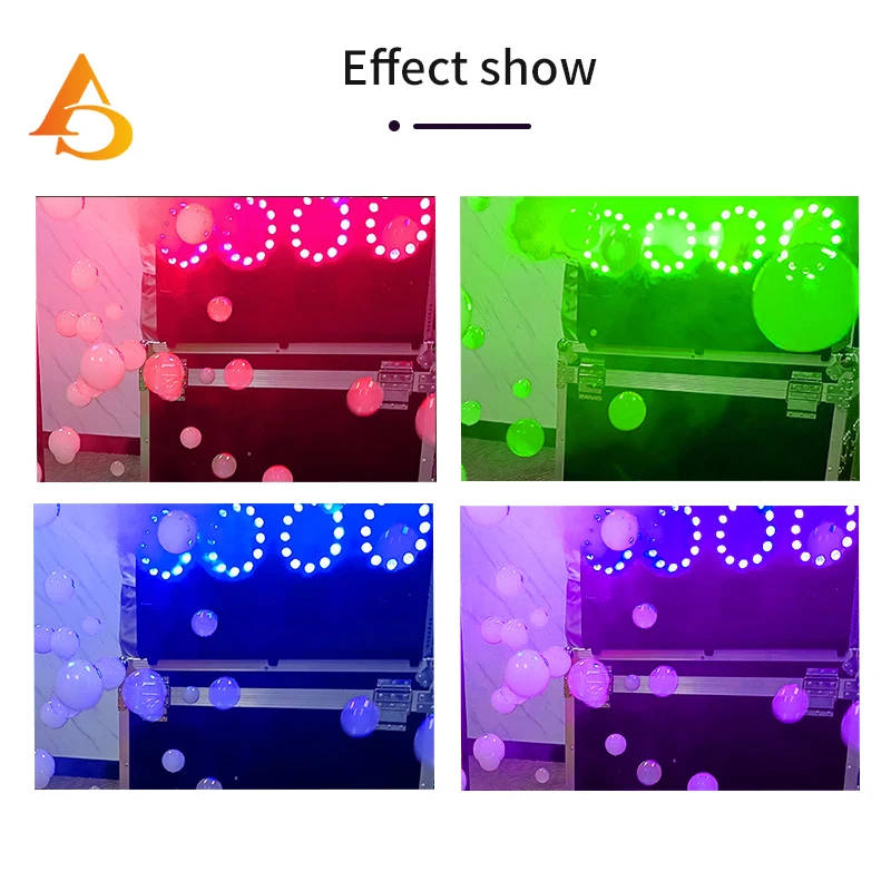 4 Ways LED Bubble Fog Machine 1500w DMX Remote Smoke Bubble Machine with Lights RGBW Large Capacity for Stage Events