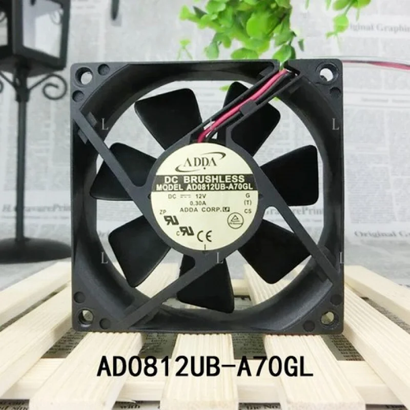 

L Brand new for ADDA Low-Energy Case cooling Fan AD0812UB-A70GL DC12V 0.30A 80*80*25mm