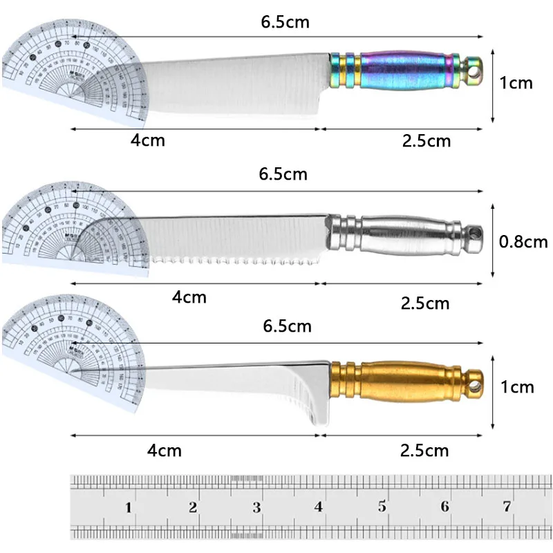 New Mini Keychain Pocket Knife Stainless Steel Camping Outdoor Portable Knife Peeler Fixed Blade Multi Functional EDC Tool