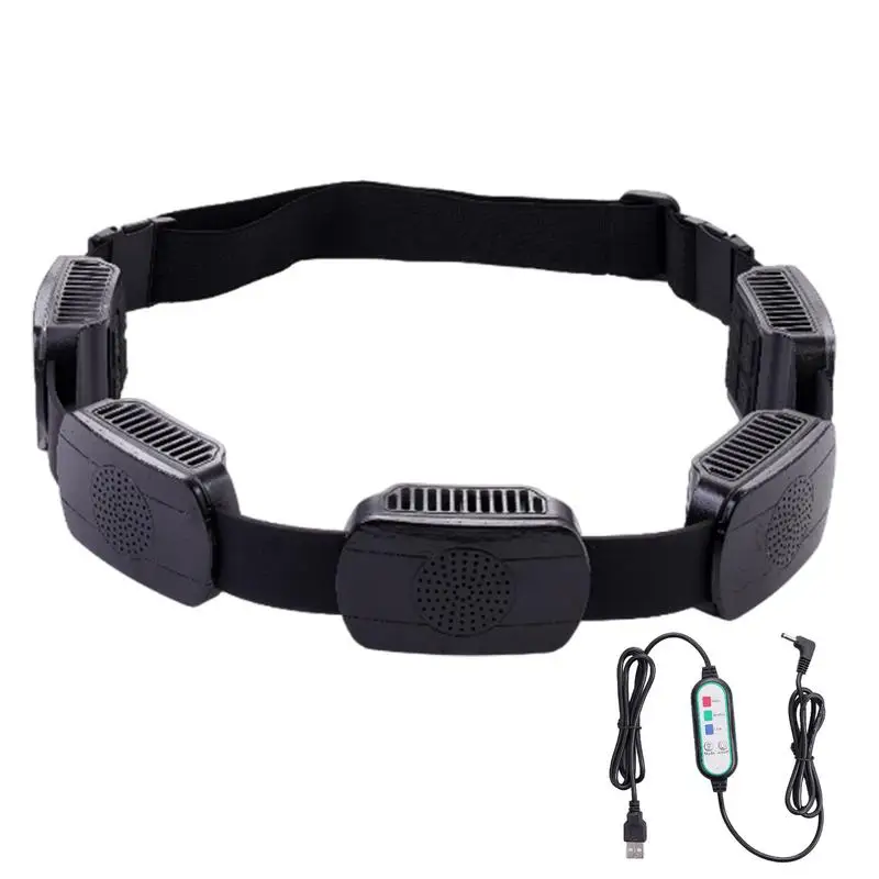 Belt Clip Fan Low Noise Portable Cooling Fan Personal Portable Fan With 3 Wind Speeds Adjustable Hands-Free Rechargeable Belt