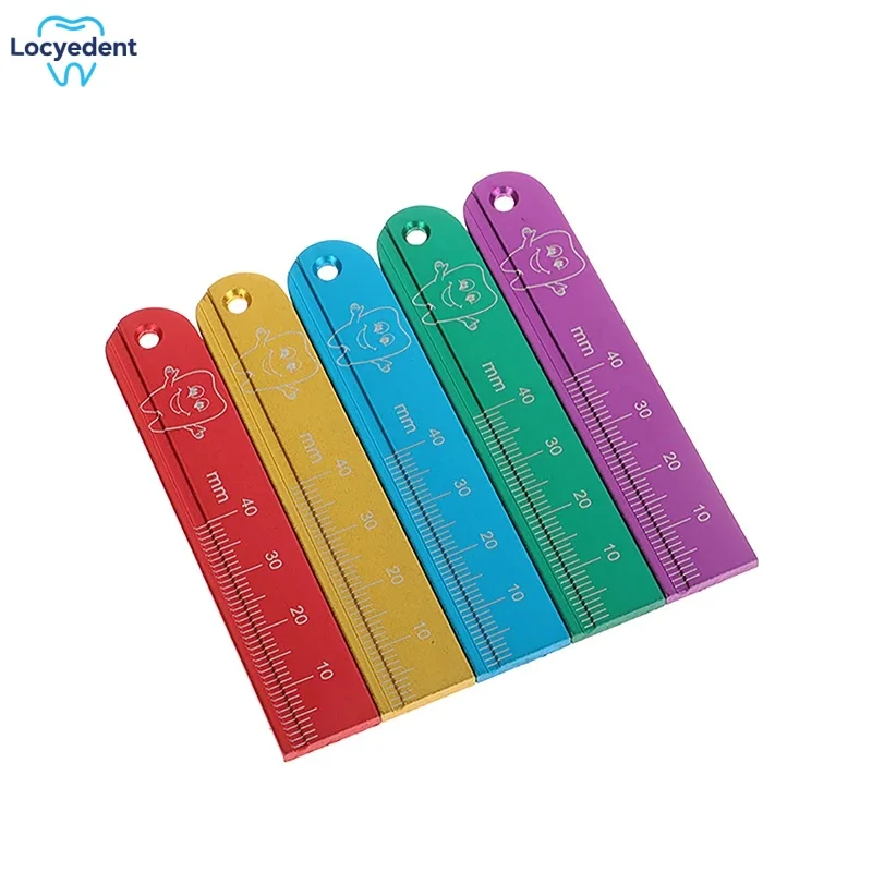 5Pcs Dental Endo Rulers High-Quality Aluminium Span Measure Scale Endodontic Finger Rulers for Dentist Tools