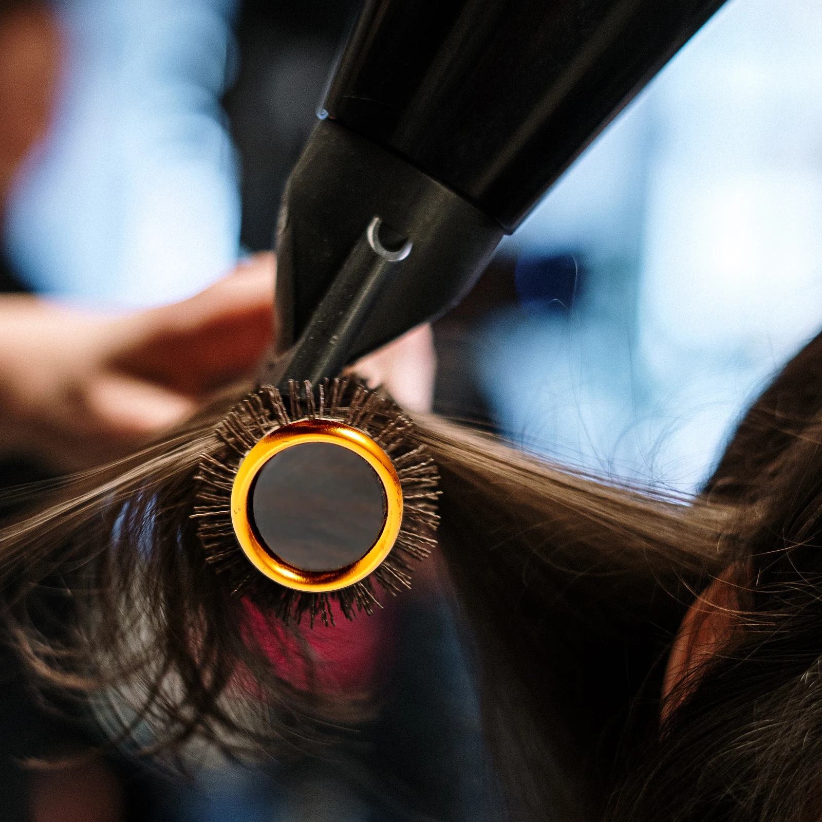 مشط ذيل مدبب، لفك تشابك الشعر الخشبي لتصفيف الشعر المجعد، أمشاط تصفيف الشعر الاحترافية، فرشاة مستديرة، مريحة وسهلة التنفس