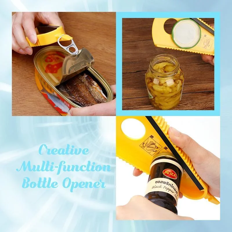 Multi-function Bottle Opener Jar Opener Easy Grip Bottle Opener Twist Off Lid Quick Opening Cooking Everyday Use