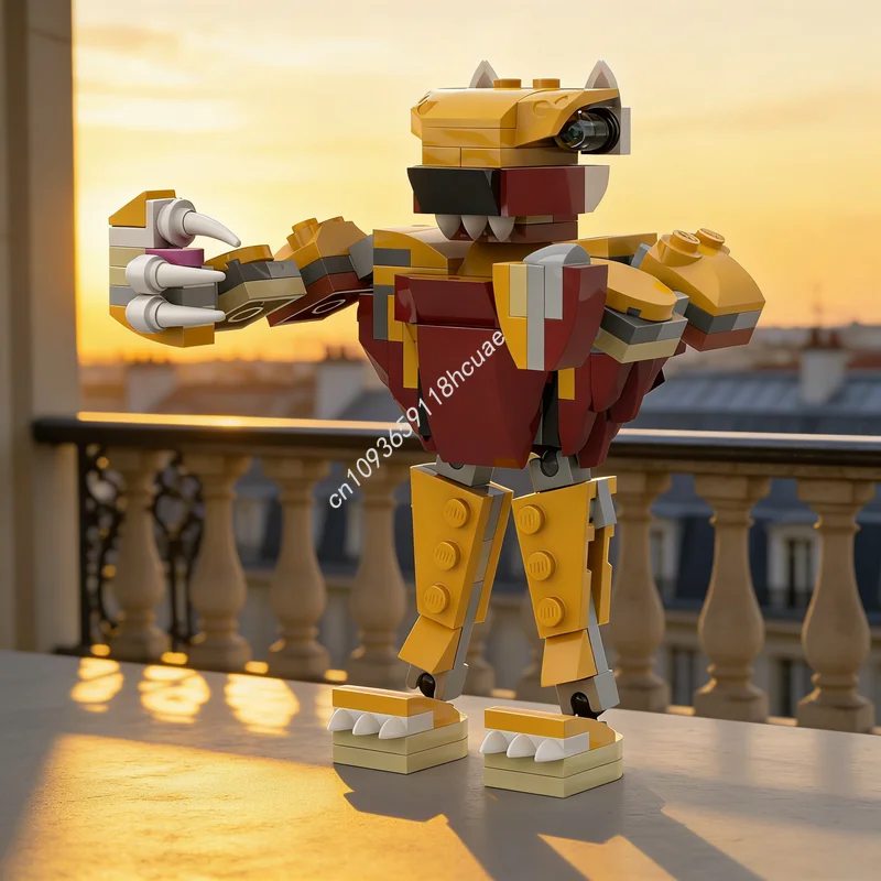 

132pcs MOC Creator 3 1 Desert Wolf Mech Model Building Blocks Architecture Toys DIY Creative Education Christmas Gifts Idea