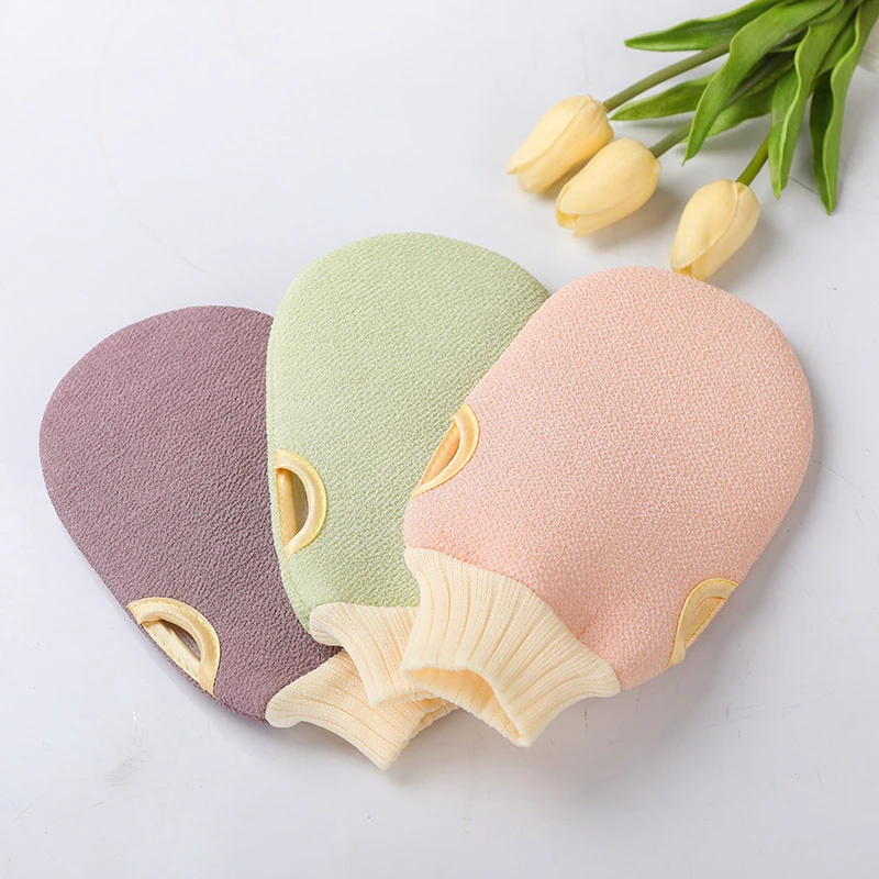 1pc Bad zum Peeling Spa Peeling Dusch bürste Körper reinigung Peeling Handschuh reiben abgestorbene Haut Handschuhe Dusch tuch Schaum Körper massage