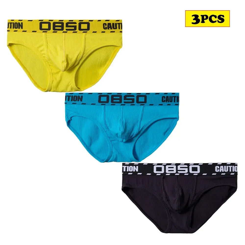 3PCS Mens Underwear Cotton Man Lingerie Underpants Men's Panties Sexy Slip Briefs for Men