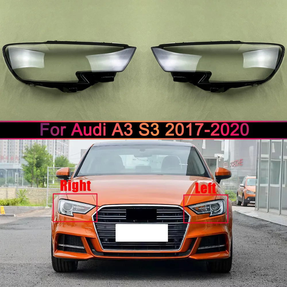 

Для Audi A3 S3 2017-2020: Прозрачная крышка фары, плафон, корпус фары из плексигласа, замена оригинального плафона