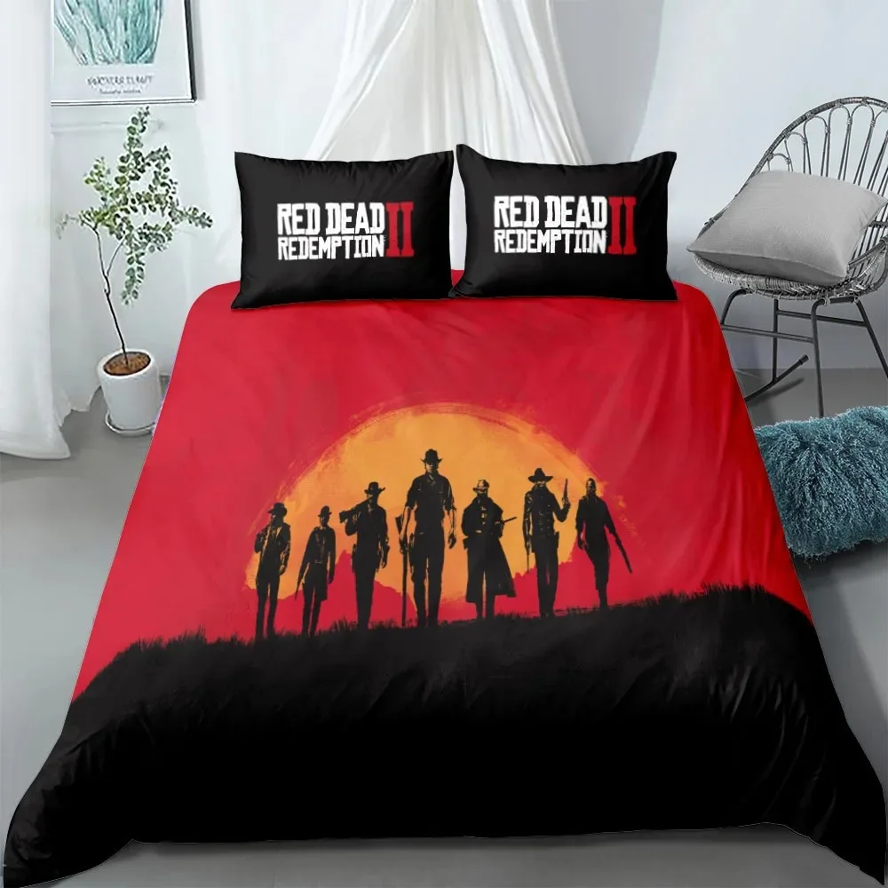 

West Cowboy Game Play Bedding Set For Bedroom Soft Modern Bedspreads Comefortable Kids Duvet Cover Quilt Cover And Pillowcase