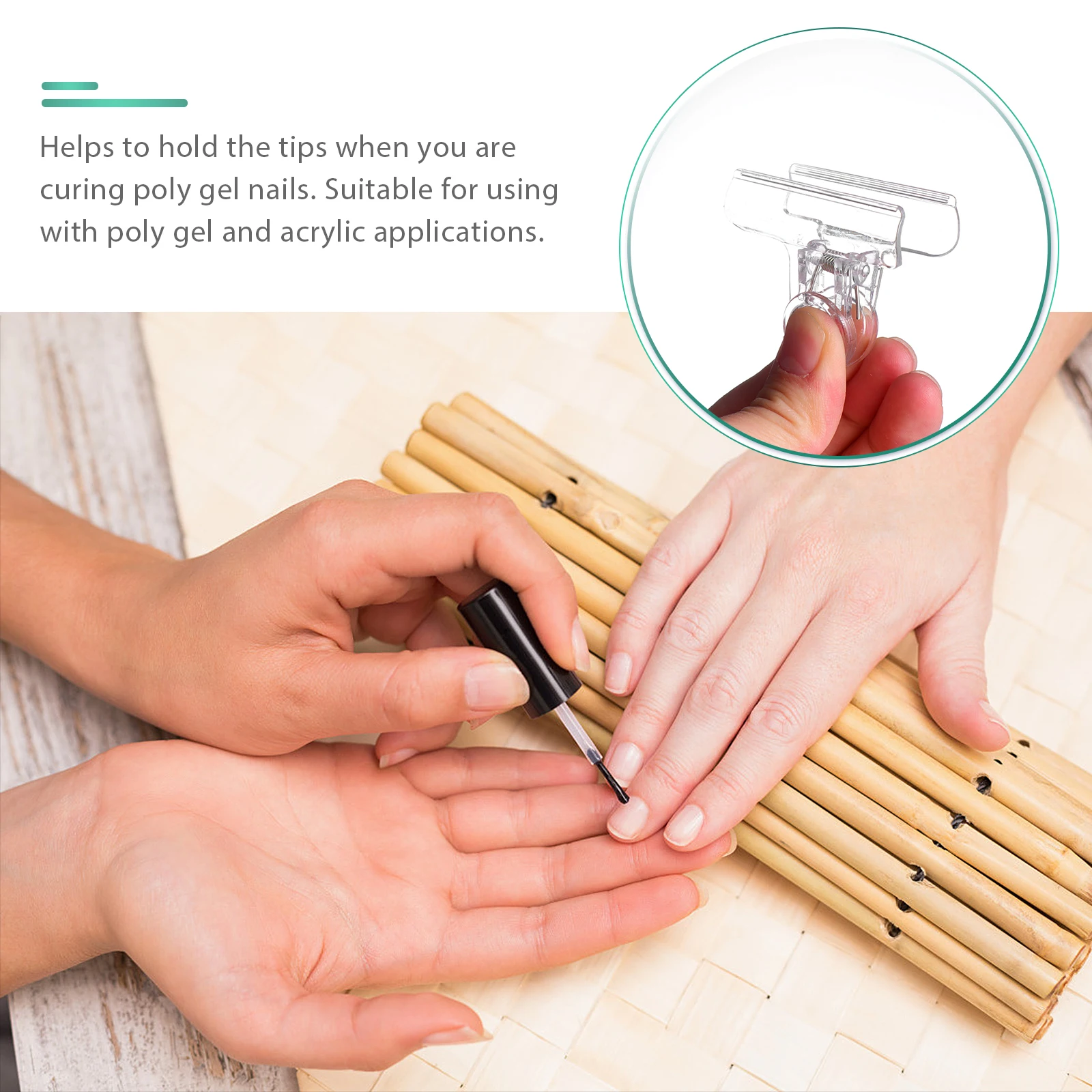 

10 Pcs Nail Art Tools Plastic Binder Clips Fixing Supplies Gel Acrylic Salon Home Use Nail Tips Clips Lightweight Sturdy