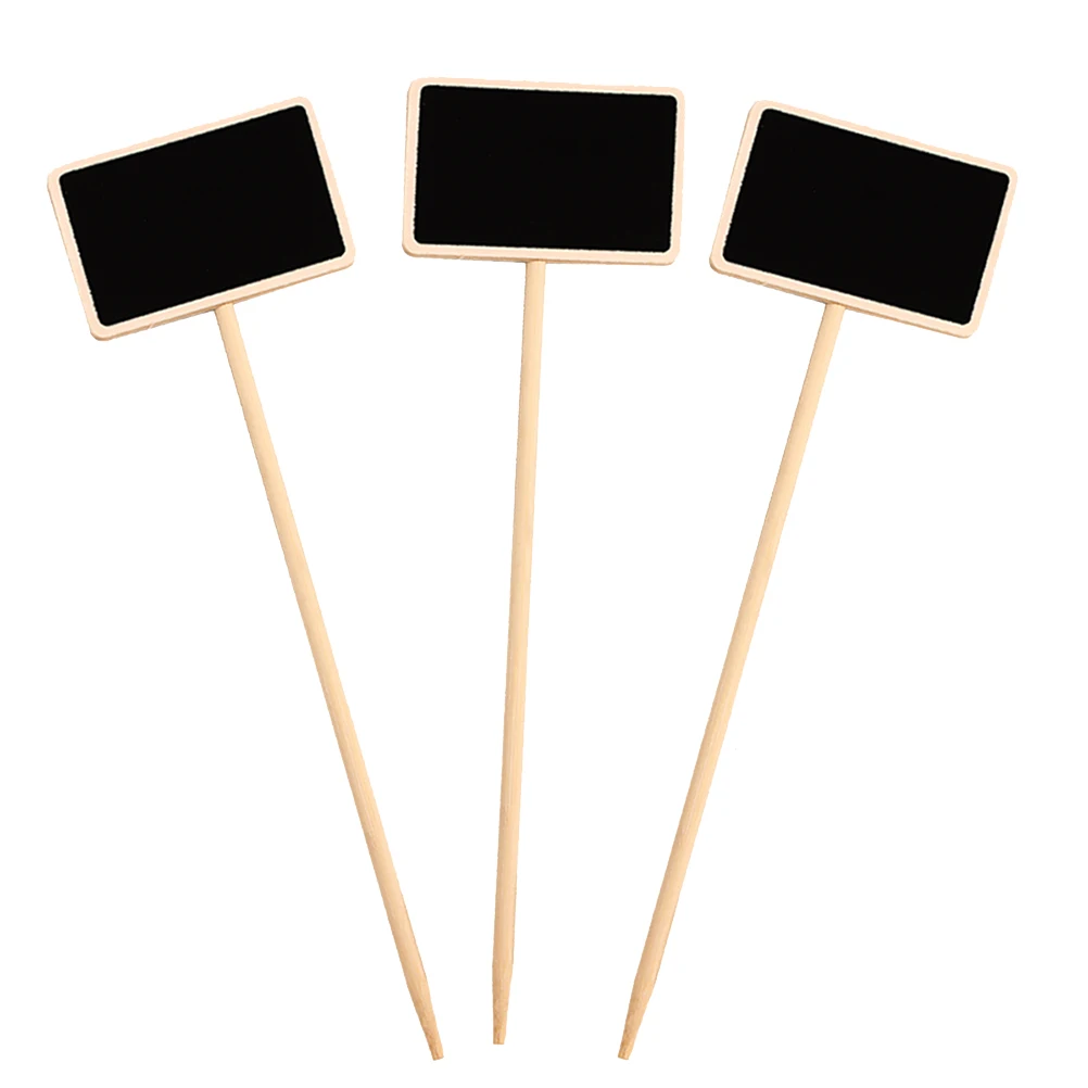 

10 PCS Floral Decoration Card Insert Wedding Blackboard Mini Chalkboard Wooden Oval