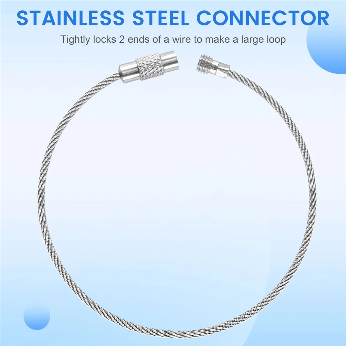 A62K 1 шт., винт из нержавеющей стали, фиксирующий провод, брелок для ключей, кабельные брелоки, уличный аксессуар