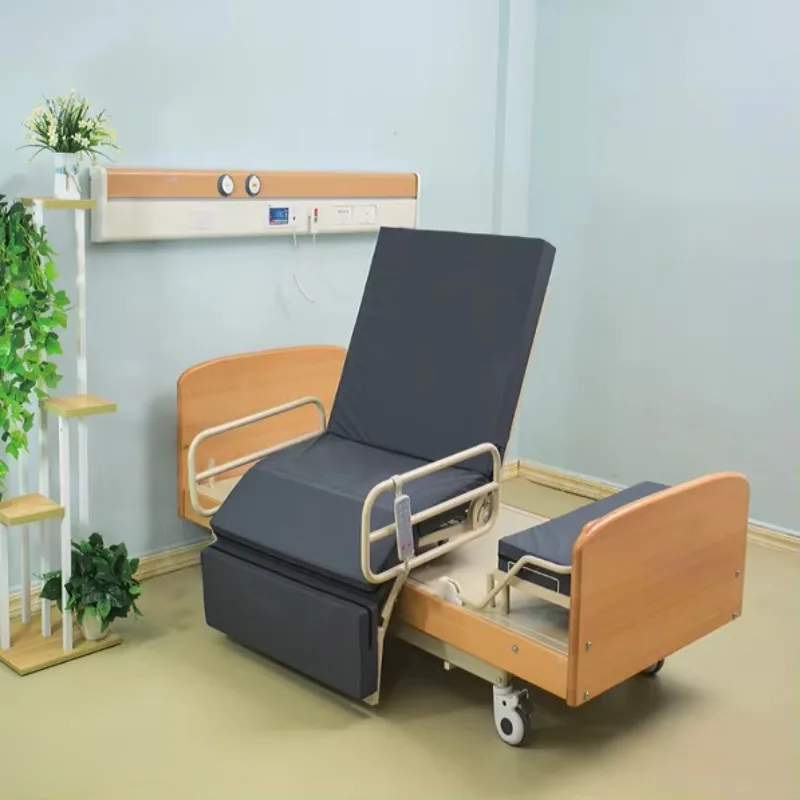 Wooden Electric Elderly Patient Nursing Room Furniture Rotating Home Care Bed