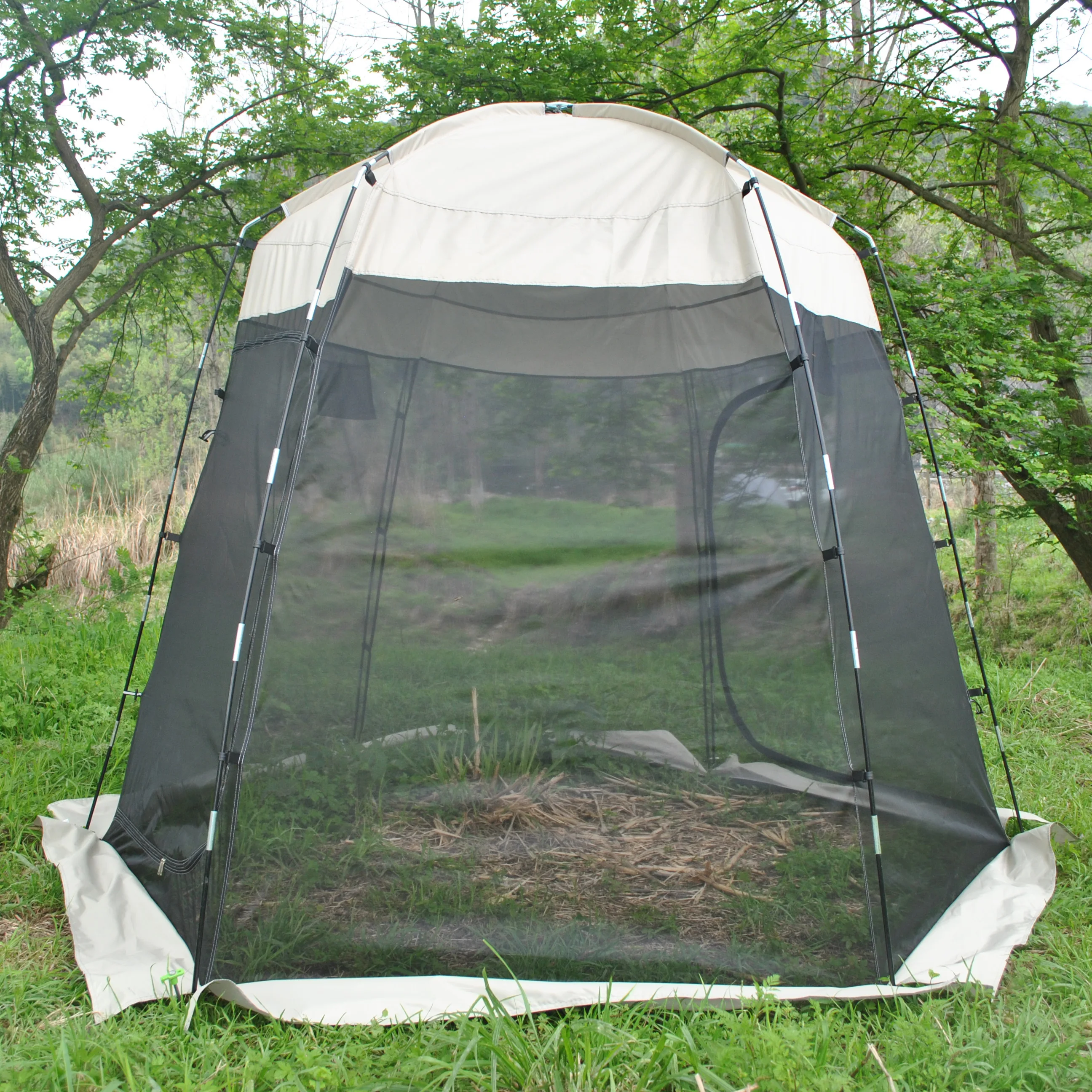 

Screen House Room Gazebo,Screened Canopy Tent, Mosquito Netting Sides,Breeze Mesh Tent,Hexagon Tent, Sun Shelter, 6 Person