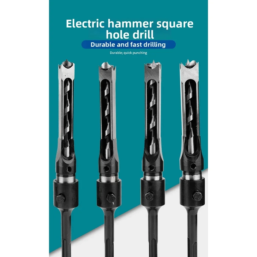 ハンマードリル用角型ツイストホールドリルビット-2溝2溝丸シャンクホールドリルビット-木工工具用