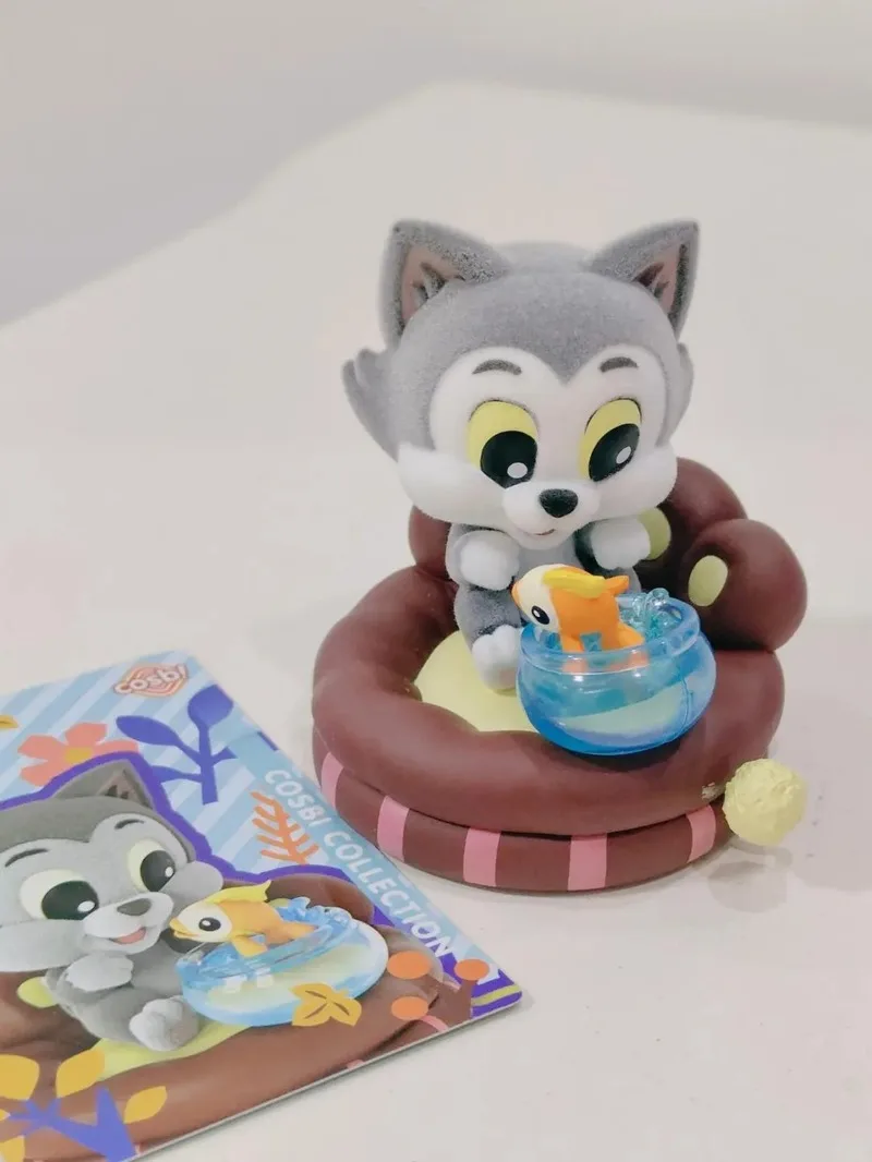 ألعاب ساخنة كوسبي صندوق أعمى القط سلسلة الحفلات القطط والكلاب أنيمي الشكل ماري القط/لوسيفر Q-النسخة الزخرفية العصرية لعبة الهدايا