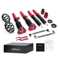 MaXpeedingrods Adjustable Coilovers Lowering Kit for Volkswagen VW Golf Jetta MK5 MK6 FWD 06-17 Shocks Struts Suspension Spring