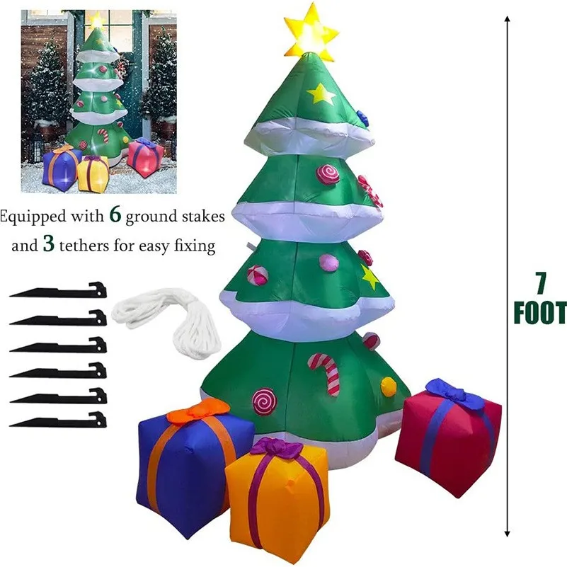 8ft Airmodel 2.4 Pink Christmas Tree,Led Christmas Inflatable Decoration, Wishing Tree, Party Decoration Supplies Outdoor Garden