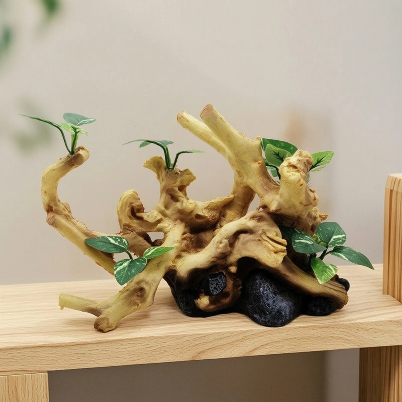 Drijfhouttak met bladeren Real - Planted Aquarium With Driftwood recensie en prijs