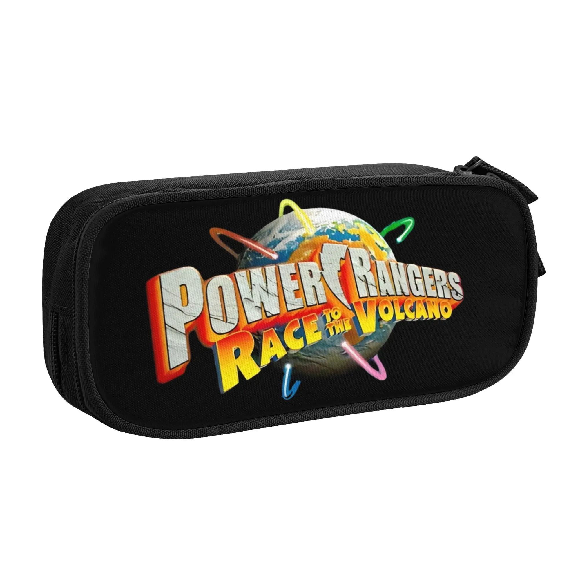 Large Capacity Bags for Child Cartoon Power Rangers Race To The Volcano  School Pencil Bag for Boys Gilrs Kids