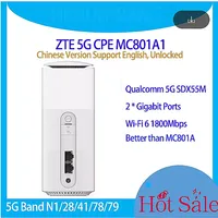 Unlocked ZTE 5G Home CPE MC801A1 SDX55 Chipset Dual Band WiFi 6 Router 5G 4G LTE CAT22 AX1800 Wireless Modem Office Gigabit Sim