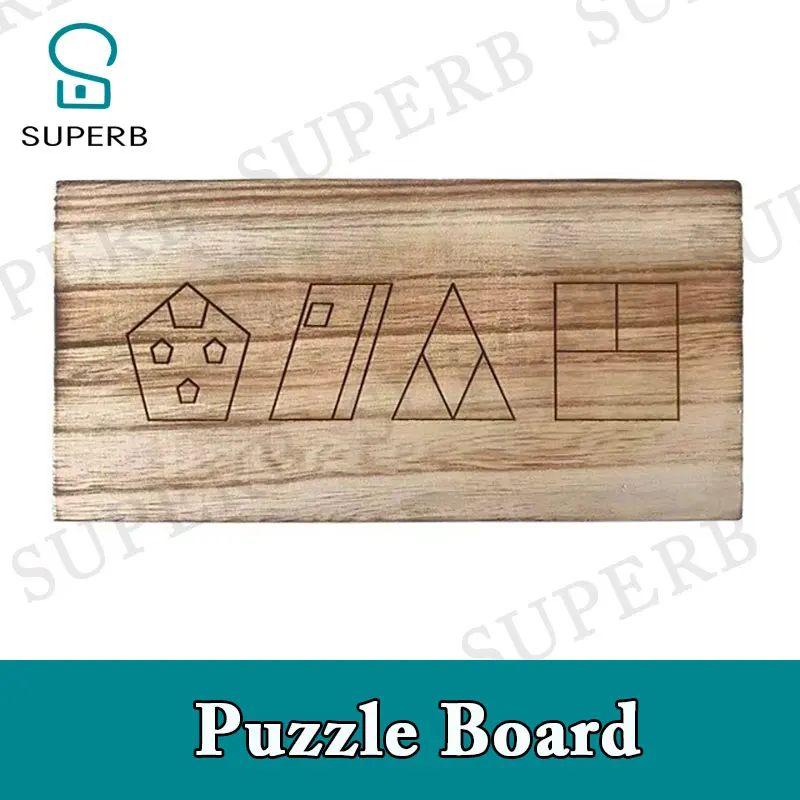 Superb escape room props puzzle board wood clue board give clues to go on next step Real life room escape props jxkj1987