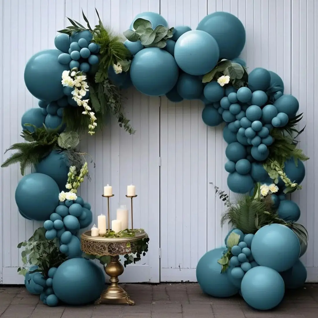 Staubiger blauer Ballon, blaue Geburtstagsballons, 5/10/12/18 Zoll, verschiedene Größen, blaugrüne blaue Luftballons für Geburtstags-Babyparty-Dekoration – Detail 2