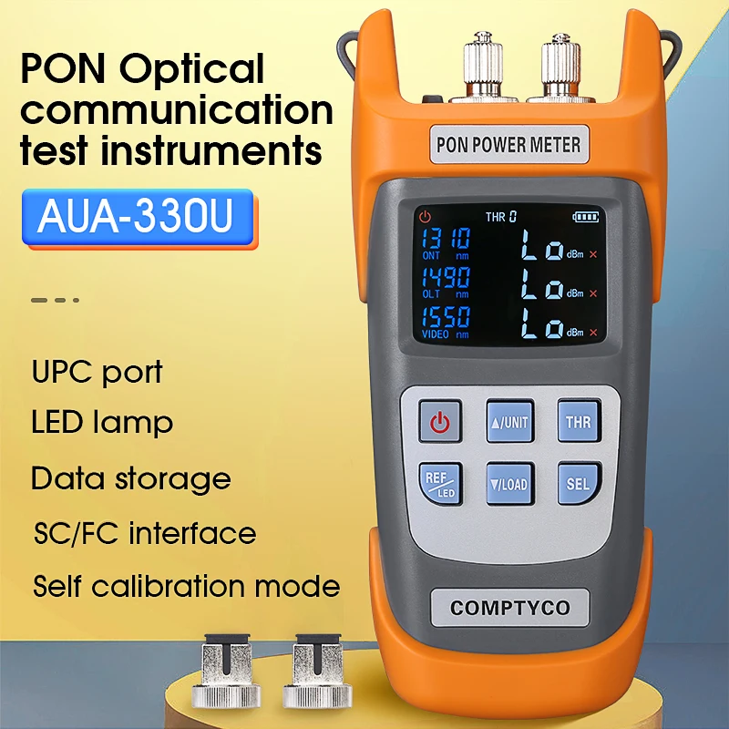 AUA-330U/AUA-330A Handheld PON Power Meter Optical Fiber PON OPM FTTX/ONT/OLT 13