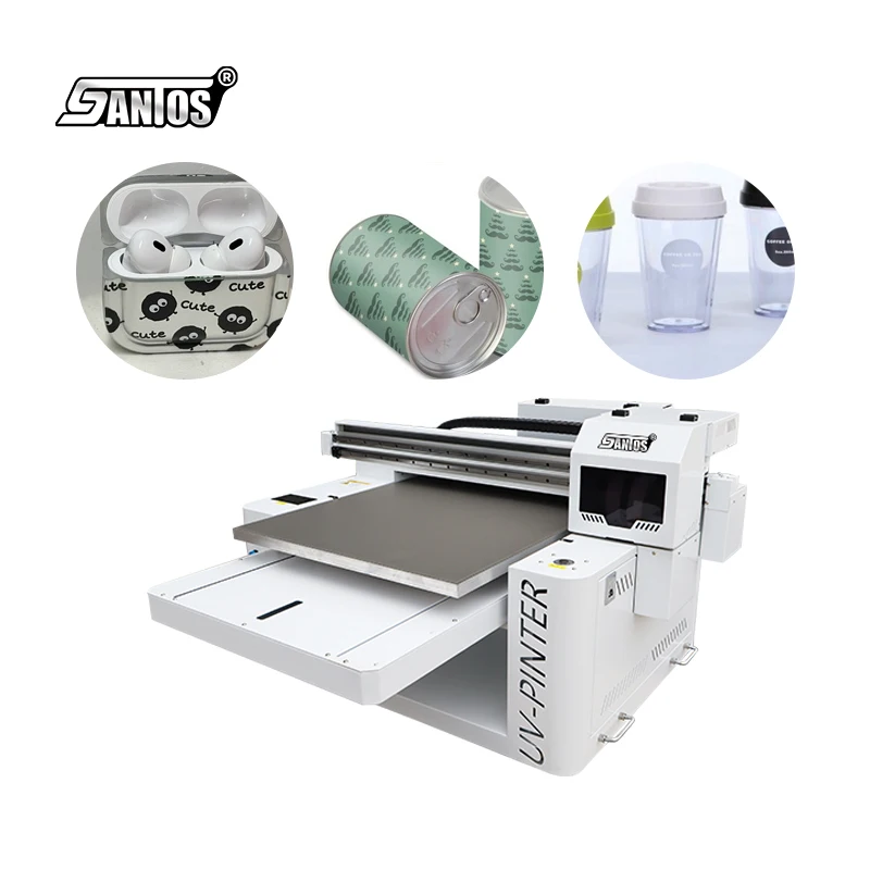 Manufacturer provides UV flatbed rotary UV DTF printing machine with Rotary Device for printing on round objects cup bottle mug