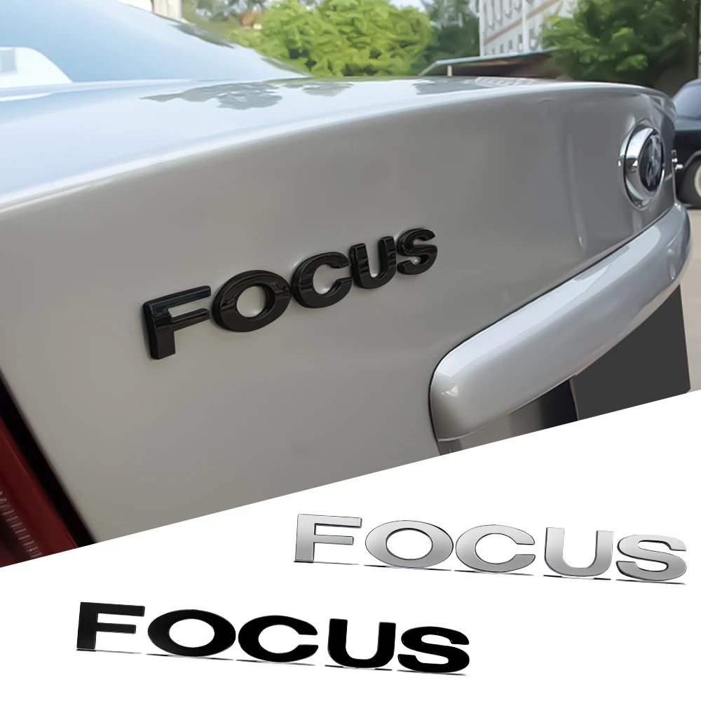 

ABS Car Logo Letter Fender Trunk Badge Sticker Universal Decal Accessories For Ford Focus Mk2 MK3 MK7 MK4 Fiesta Ranger Mustang