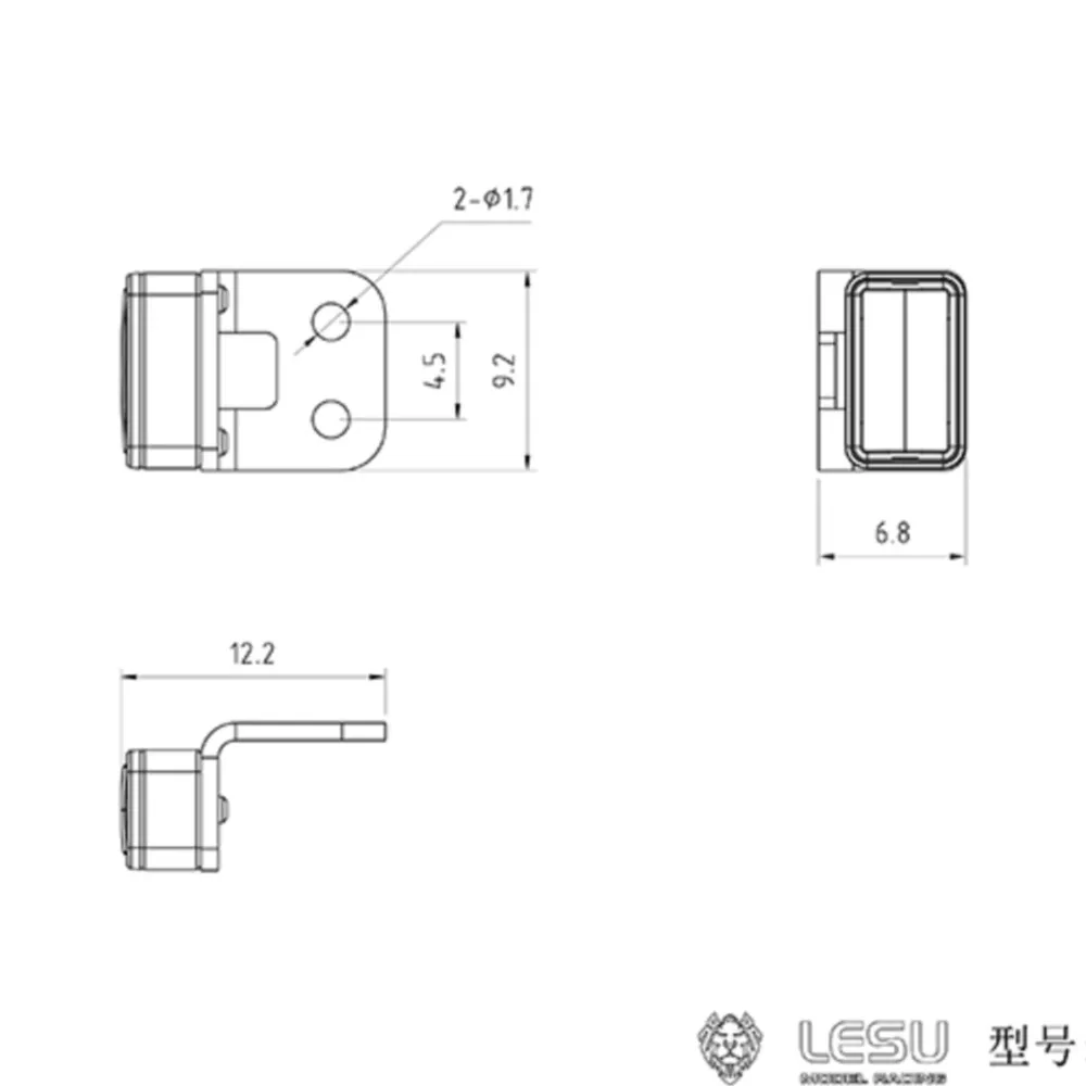 LESU プラスチックサイドライトクリアランスランプタミヤ用 1/14 RC トラクタートラックトレーラーリモートコントロールおもちゃ車ダンパー Th16992-Smt3